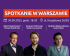 Plakat promujący wydarzenie w Warszawie z nagłówkiem 